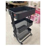 3-Tiered Wheeled Metal Cart