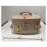 Vintage Glass Cake Dish & Lid