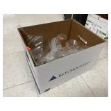 Box Lot Various Wine Glasses, etc