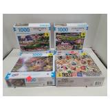 4 Cnt Brand New1000 Piece Puzzles