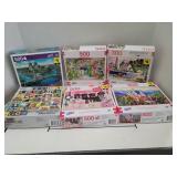 6 Cnt Brand New Puzzles  300 & 500 Pieces
