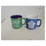 2 Cnt Dad Ceramic 16 oz Coffee Mugs