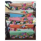 5 Cnt Floral Stackable Boxes