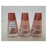 3 Cnt Cover Girl Clean Liquid Foundation