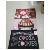 3 Cnt Holiday  Print Rugs  sz 17 x 27 Inches