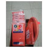 Flat of Orange Plates/Napkins  & Tablecloths