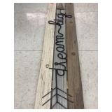 28 x 6.5 IN Wood "Dream Big" Arrow Decor Sign