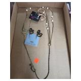 Gold Necklace  & 2 Pr Earrings