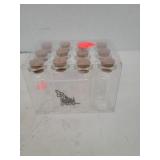 Box of 12 Mini Bottles W/ Corks & Eyelets