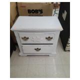 Distressed 2 Drawer Night Stand Approx  28 x 17 x