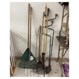 Group Lot Tools, Rakes, Pitch Fork, etc