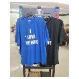 2 Cnt I Love My Wife T Shirts Sz 3 XL