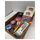 Group Lot Various Tape, Drill Bits, Lure, etc