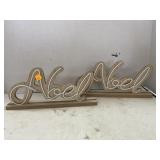 2 ct. - Noel Christmas Signs