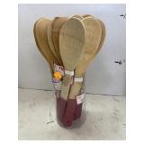 Group Lot Christmas Bamboo Spoons/Spatulas