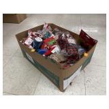 Box of Christmas Decor, Ornaments, Cups, etc