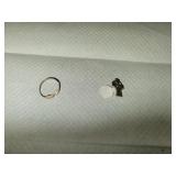Dolphin Ring & Sterling Cross Pin