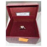 Sterling Silver & Cubic Zirconia Crystal Ring Sz