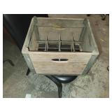 Wood & Metal Crate W/ Metal Divider