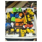 Flat of Tonka & Hasbro Loaders/Bull Dozers Etc