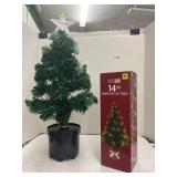 About 25 Inch Christmas Tree and Fiber Optic Tree