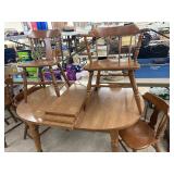 Table w/4 Chairs & 3 Leaves