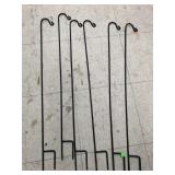 Metal Garden Hooks, approx 2.5ft Tall