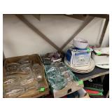 Glasses, Pitcher and Saucer, Plates, Misc