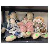 5 Stuffed Bunny Decorations