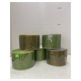 Lot of Green and Gold Ribbon