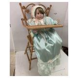 Porcelain Doll w Chair