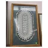 Framed crochet art