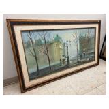 Signed Framed Painting - approx 4.5 ft long x 2.5