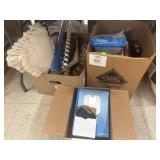 Assorted Paper, Binder, Office Supplies, Candles,