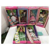 6 Barbies from Various Countries