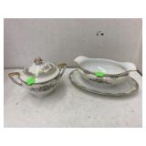 Noritake China Sugar Bowl and gravy bowl