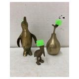 Trio of brass pieces