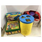 Toy group, Fisher Price, Play-dough, Crayons