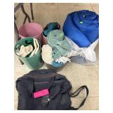 Sleeping Bag, Towels, Trash Cans, Misc