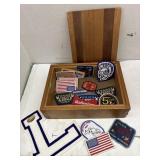 Wooden Box w/ Patches