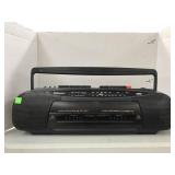 Emerson am fm dual cassette player