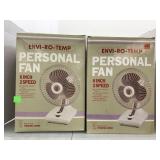 2 Personal table top fans