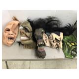 5 Halloween rubber Masks