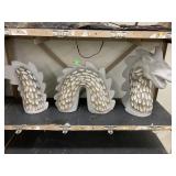 3 piece concrete and shell dragon