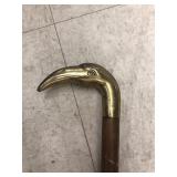 Wooden Cane w/ Bird Handle