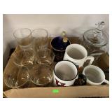 Drinking Glasses and Glass Jar