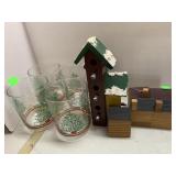 Winter Glasses and Decor