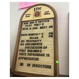 Miller Lite Board - some damage