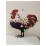 Metal patriotic rooster wall hanging