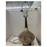 Mid-Century Modern bulbous table lamp - needs